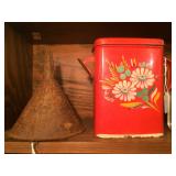 Funnel & Metal Pitcher