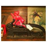 Tobacco Cutter w/ Red Elf 7"h x 10"l