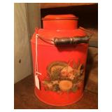 Orange Pail- Wire Bail- Black Handle 11"