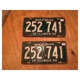 1954 Illinois Plates