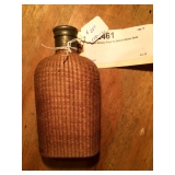Early Flask- Basket Weave Body Cover 7.5"h