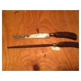 Cutlery Set- Stag Handle- 14"l