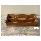 Natural Finish Knife Tray
