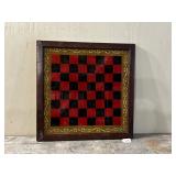 Hand Painted Glass Covered & Framed Gameboard