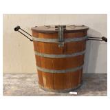 Hinged & Locking Lid Storage Bucket w/ 2 Handles