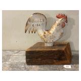 Cast Iron E184 Hummer Rooster Windmill Weight