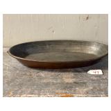 19th Century Shallow Oval Copper Pan W/ Tin Lining