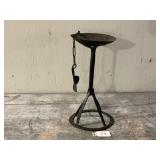 18th Century Standing Hand Wrought Grease Light