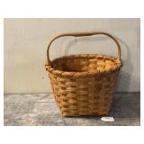 Early 20th Century Oak Splint Basket