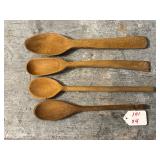  4 Treenware Spoons