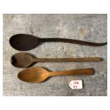  3 Treenware Spoons