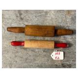 Child’s Painted and Treenware Rolling Pins
