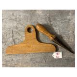 German Cork Borer Sharpener and Oak Wood Handle