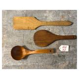 Treenware Butter Paddles and Ladle