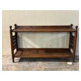 Arts and Crafts Oak Stick and Ball Two Tier Shelf