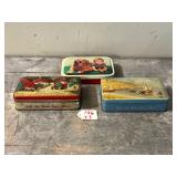 3 Blue Bird Toffee Tins