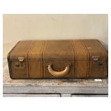 1940’s Striped Suitcase