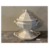 Red Cliff White Ironstone Soup Tureen