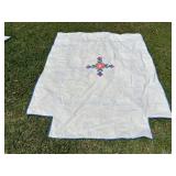 Handmade Vintage Appliqué Summer Bedspread
