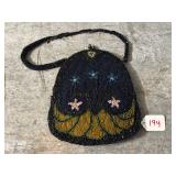 Vintage Beaded Purse w/ Floral Motif