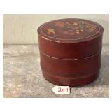 Japanese Lacquered Box w/ Bird & Floral Motif