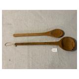 2 19th Century Treenware Spoons