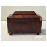 18th Century Mahogany Veneered Tea Caddy
