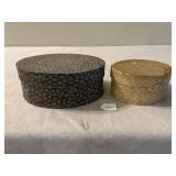 2, Late 19th Century Fabric Covered Boxes