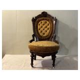 Possible John Jelliff Carved Walnut Parlor Chair