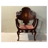 Victorian Era Ornate Walnut Accent Chair