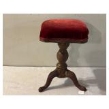 Victorian Wood & Cast Iron Base Organ Stool
