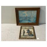 2 Winter Scene Prints with Mica