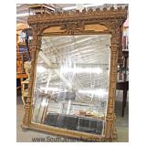 - NICE – ANTIQUE Highly Carved and Ornate Fireplace Over the Mantle Mirror Located Inside - Auction 
