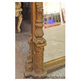 - NICE – ANTIQUE Highly Carved and Ornate Fireplace Over the Mantle Mirror Located Inside - Auction 