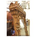 - NICE – ANTIQUE Highly Carved and Ornate Fireplace Over the Mantle Mirror Located Inside - Auction 