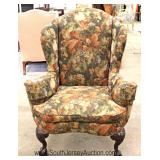CONTEMPORARY Ball and Claw Chippendale Style High Back Wing Chair Located Inside 