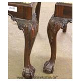 PAIR of SOLID Mahogany Ball and Claw Chippendale Style High Back Side Chairs Located Inside - Auctio