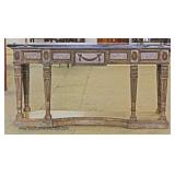 DECORATIVE Marble Top 6-Legged Console Table Located Inside - Auction Estimate $200-$400