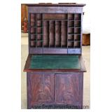 ANTIQUE 2 Piece Mahogany Secretary Desk Located Inside - Auction Estimate $100-$300