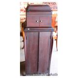 2 Piece Mahogany Victrola with Case Located Dock - Auction Estimate $100-$200