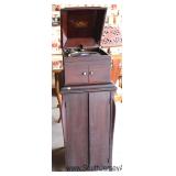 2 Piece Mahogany Victrola with Case Located Dock - Auction Estimate $100-$200