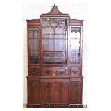- BEAUTIFUL - Mahogany Chippendale Style 2 Piece Breakfront Located Inside - Auction Estimate $200-$
