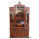 - BEAUTIFUL - Mahogany Chippendale Style 2 Piece Breakfront Located Inside - Auction Estimate $200-$