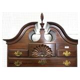 - LIKE NEW - SOLID Cherry Queen Anne Full Bonnet High Boy by "Harden Furniture" Located Inside - Auc