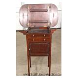 ANTIQUE Mahogany Drop Side Sewing Stand Located Inside - Auction Estimate $100-$200
