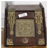 Mahogany Coal Shuttle with Inlay Located Dock - Auction Estimate $50-$100