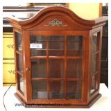 CONTEMPOARY Mahogany Wall Curio Located Dock - Auction Estimate $10-$300
