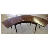 Mahogany Leather Top Drop Side Coffee Table Located Inside - Auction Estimate $50-$100
