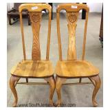 NICE 9pc Antique Style SOLID Oak Oval Dining Room Table w/4 Leaves & 8 Carved Oak High Back Chairs