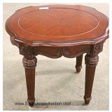 3 Piece Contemporary Inlaid and Banded Living Room Table Set Located Inside - Auction Estimate $100-